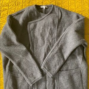 Madewell Cardigan Coat Merino Wool Gray